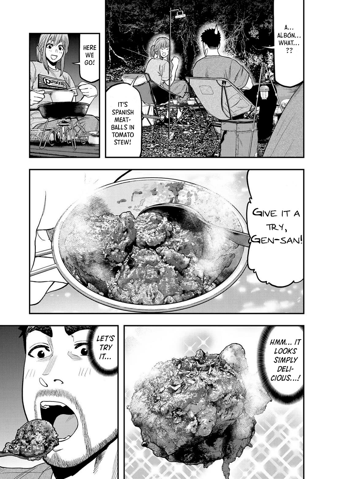 Futari Solo Camp Chapter 39 page 21 - Chapter 39: The Charm Of An Open Fire