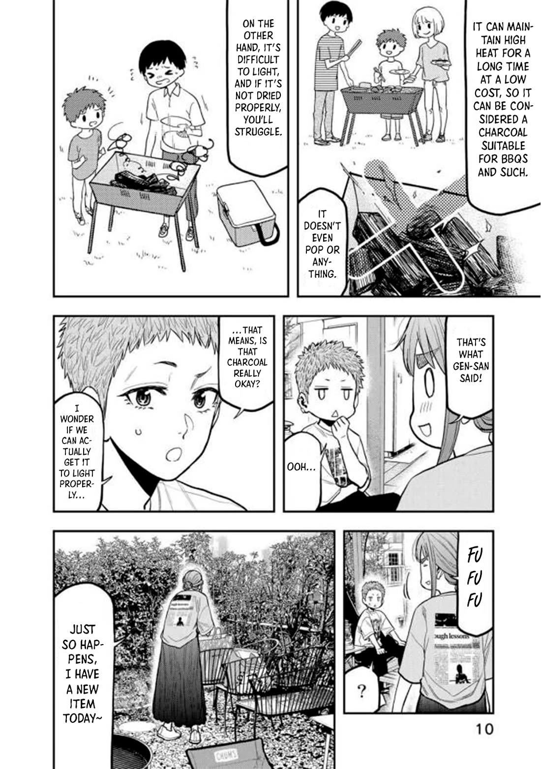 Futari Solo Camp Chapter 44 page 10 - Chapter 44: Rooftop BBQ!