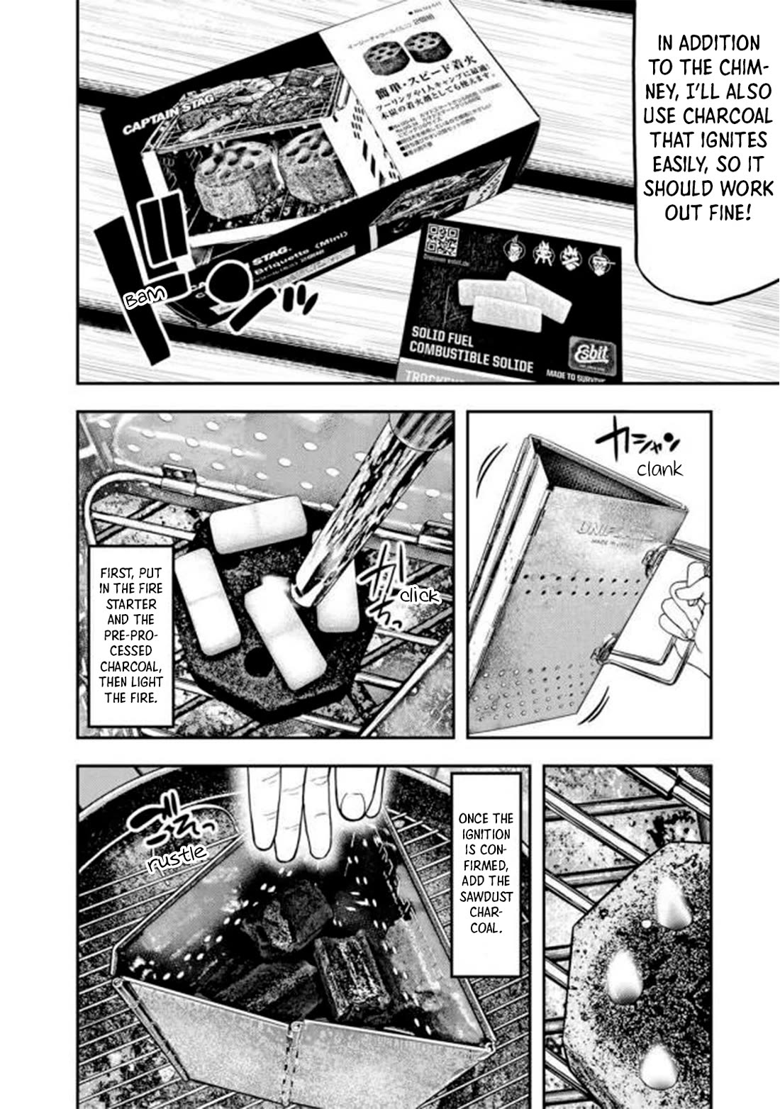 Futari Solo Camp Chapter 44 page 12 - Chapter 44: Rooftop BBQ!