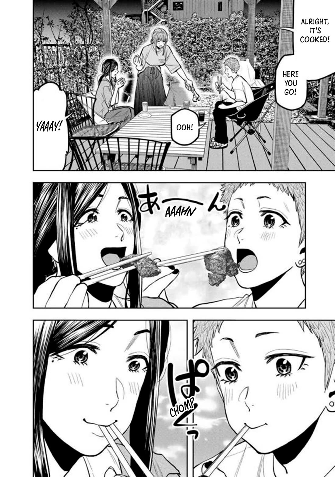 Futari Solo Camp Chapter 44 page 16 - Chapter 44: Rooftop BBQ!
