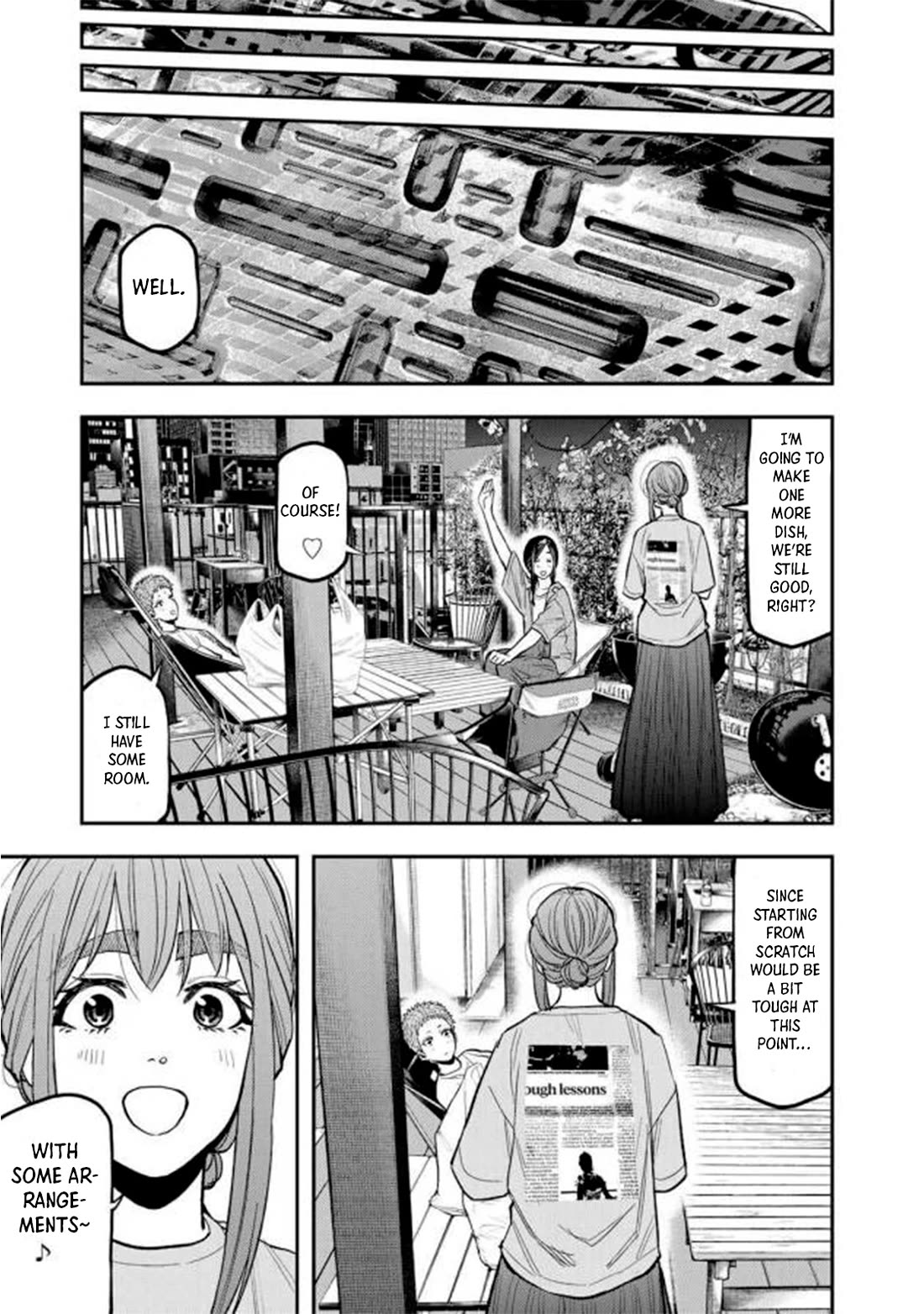 Futari Solo Camp Chapter 44 page 19 - Chapter 44: Rooftop BBQ!