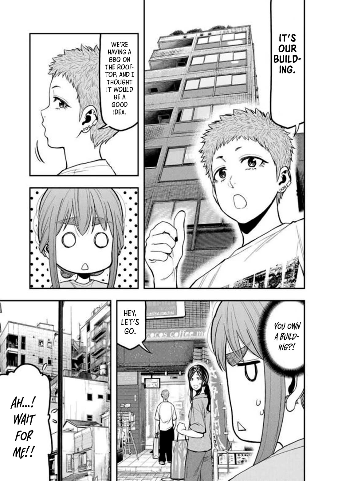 Futari Solo Camp Chapter 44 page 5 - Chapter 44: Rooftop BBQ!