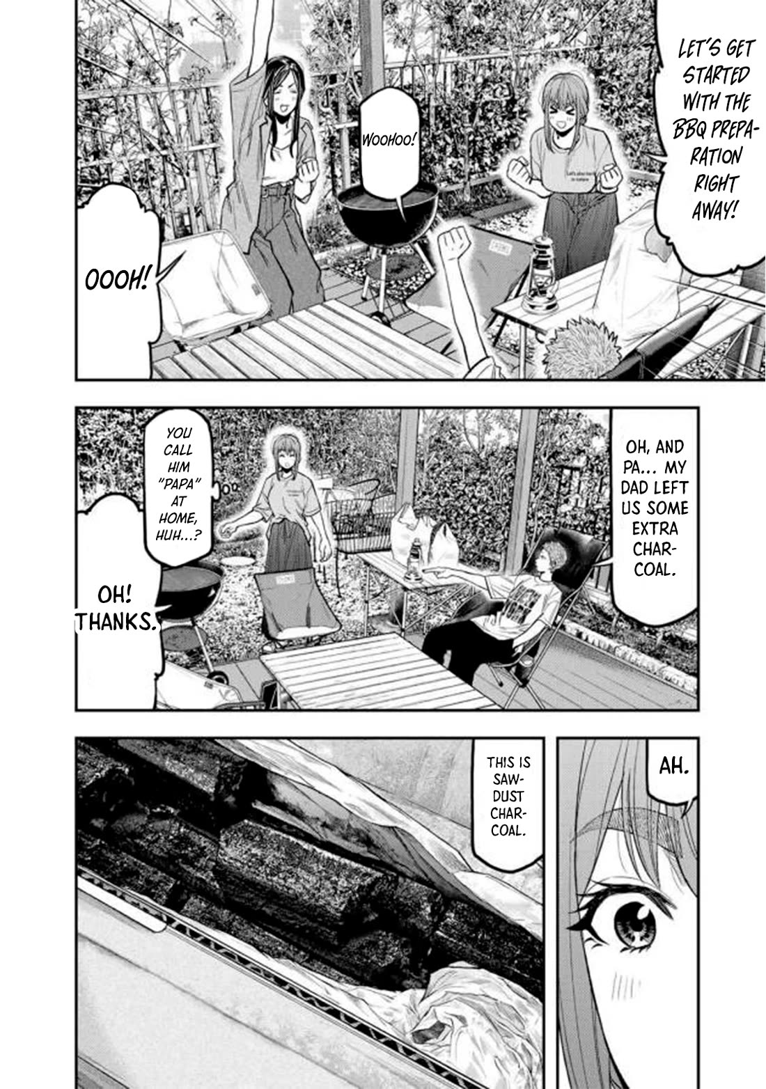 Futari Solo Camp Chapter 44 page 8 - Chapter 44: Rooftop BBQ!
