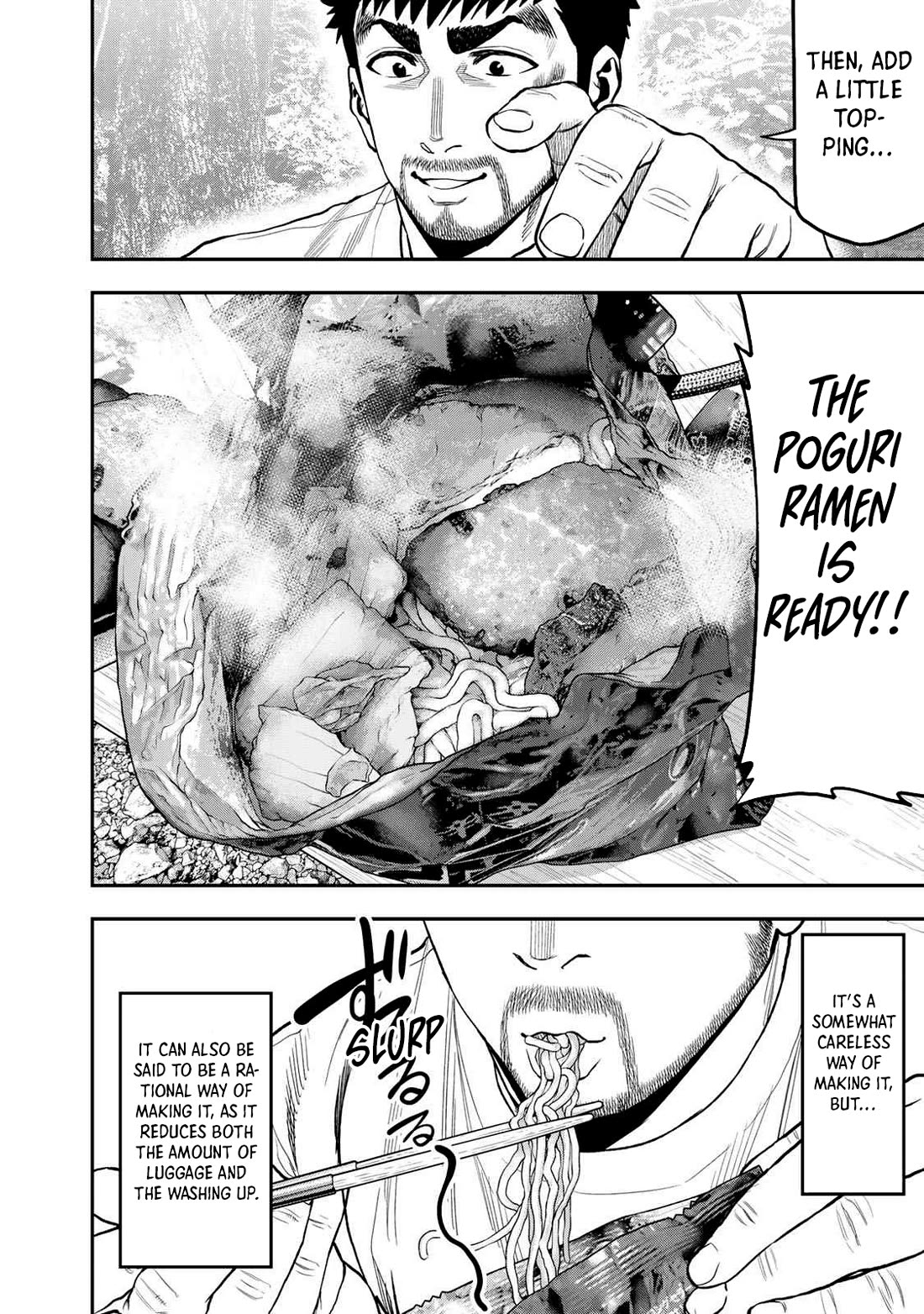 Futari Solo Camp Chapter 47 page 11 - Chapter 47: Military-Style! Poguri Ramen!