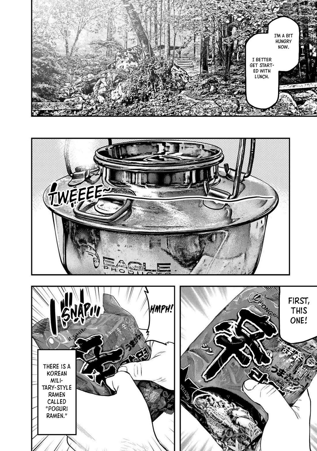 Futari Solo Camp Chapter 47 page 9 - Chapter 47: Military-Style! Poguri Ramen!