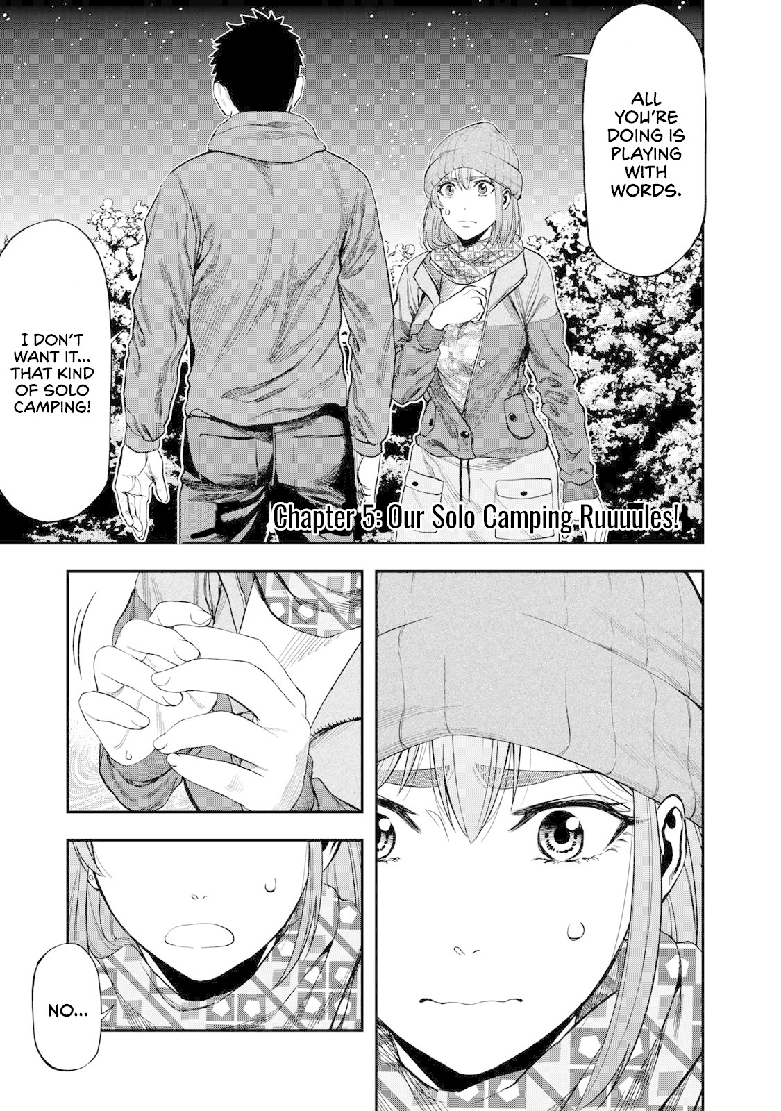 Futari Solo Camp Chapter 5 page 1 - Chapter 5: Our Solo Camping Ruuuules!
