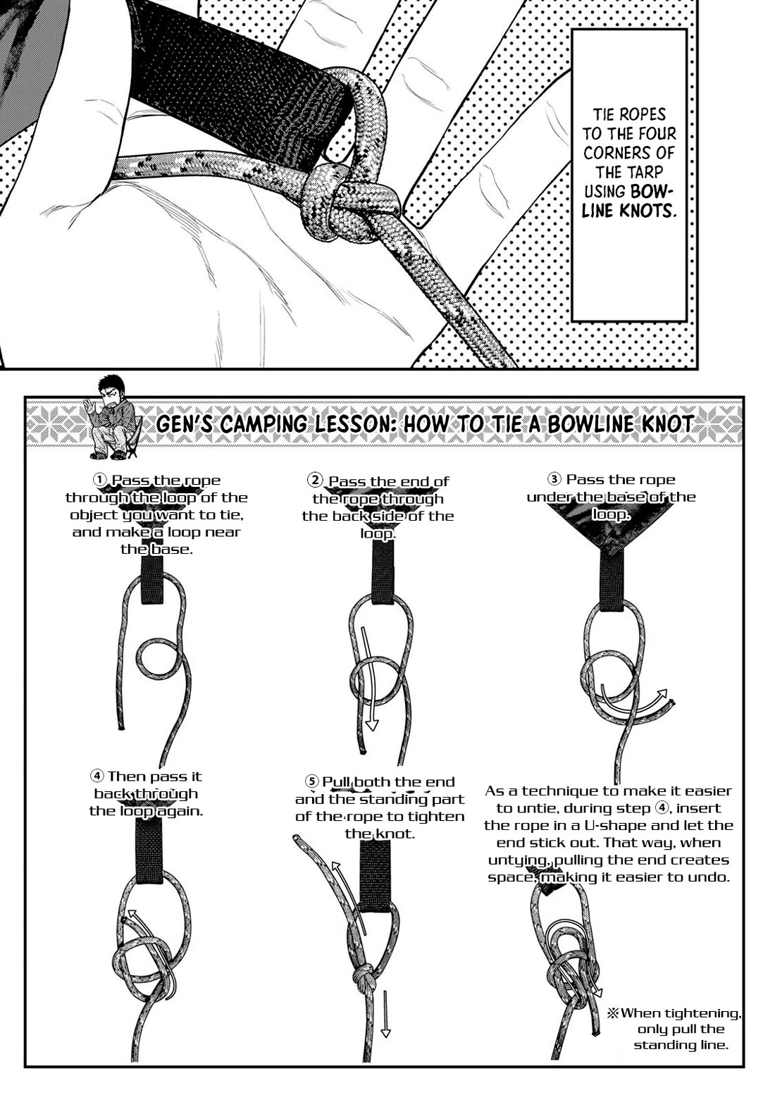 Futari Solo Camp Chapter 52 page 22 - Chapter 52: Tied Firmly With a Bowline...