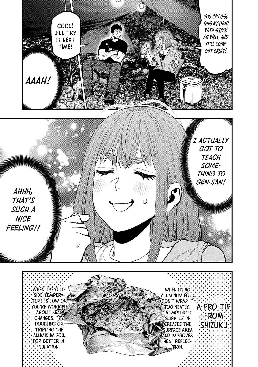 Futari Solo Camp Chapter 53 page 13 - Chapter 53: Beneath The Tarp