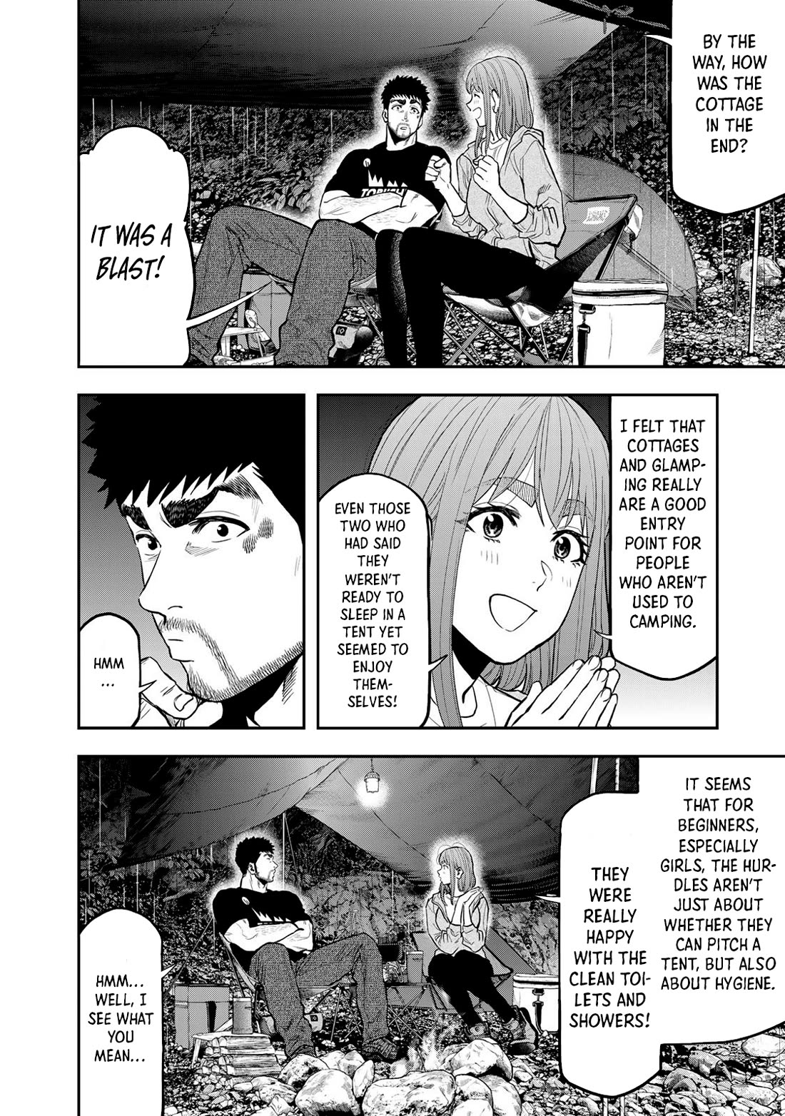 Futari Solo Camp Chapter 53 page 18 - Chapter 53: Beneath The Tarp