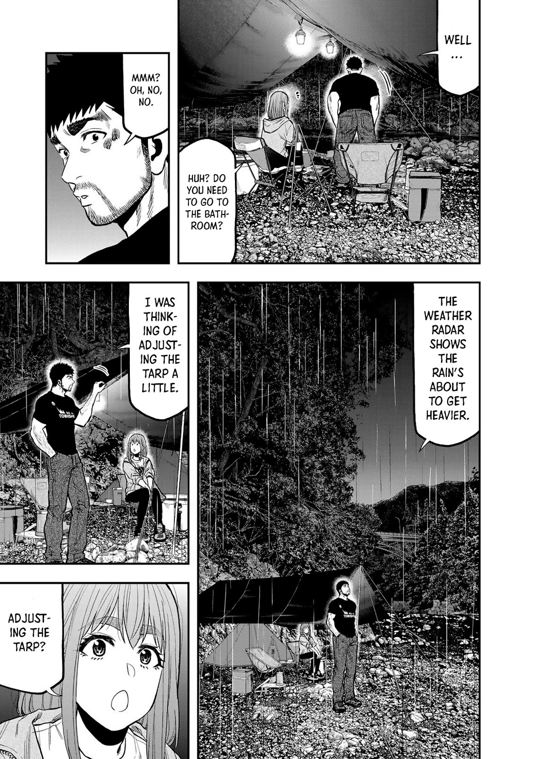 Futari Solo Camp Chapter 54 page 14 - Chapter 54: The Charm Of A Rainy Day