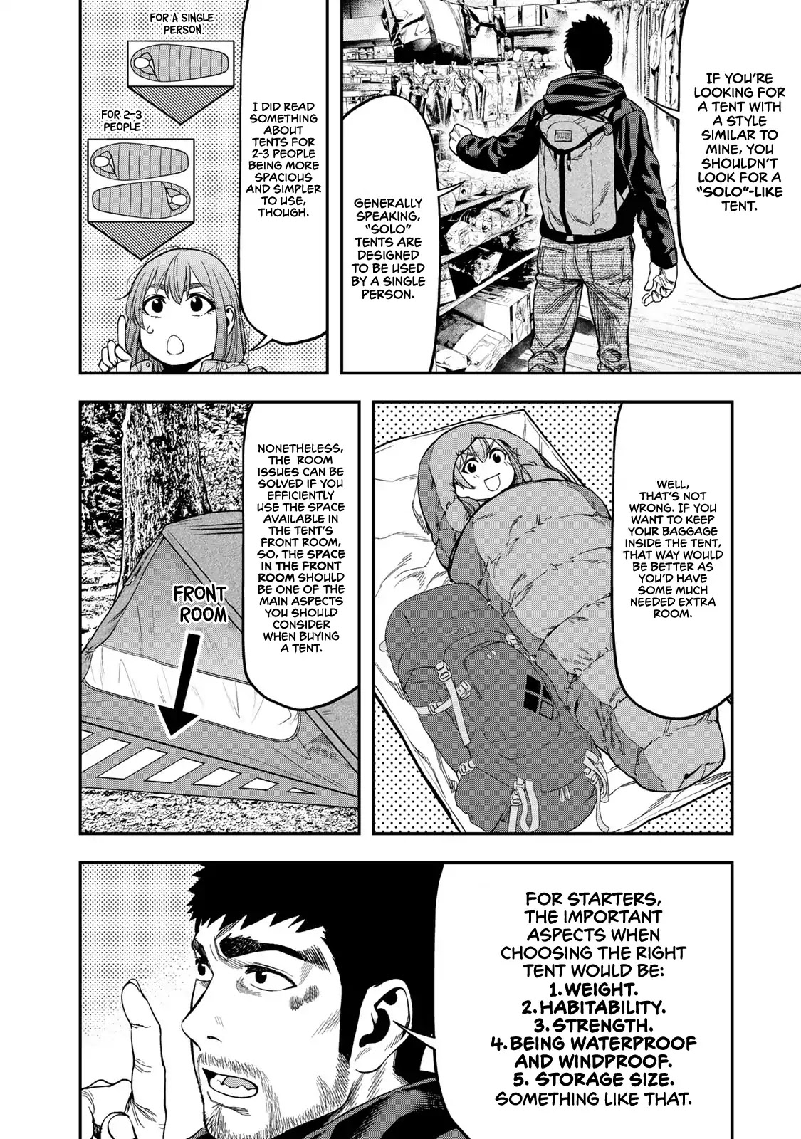 Futari Solo Camp Chapter 7 page 12 - Chapter 7: Shizuku's Tent