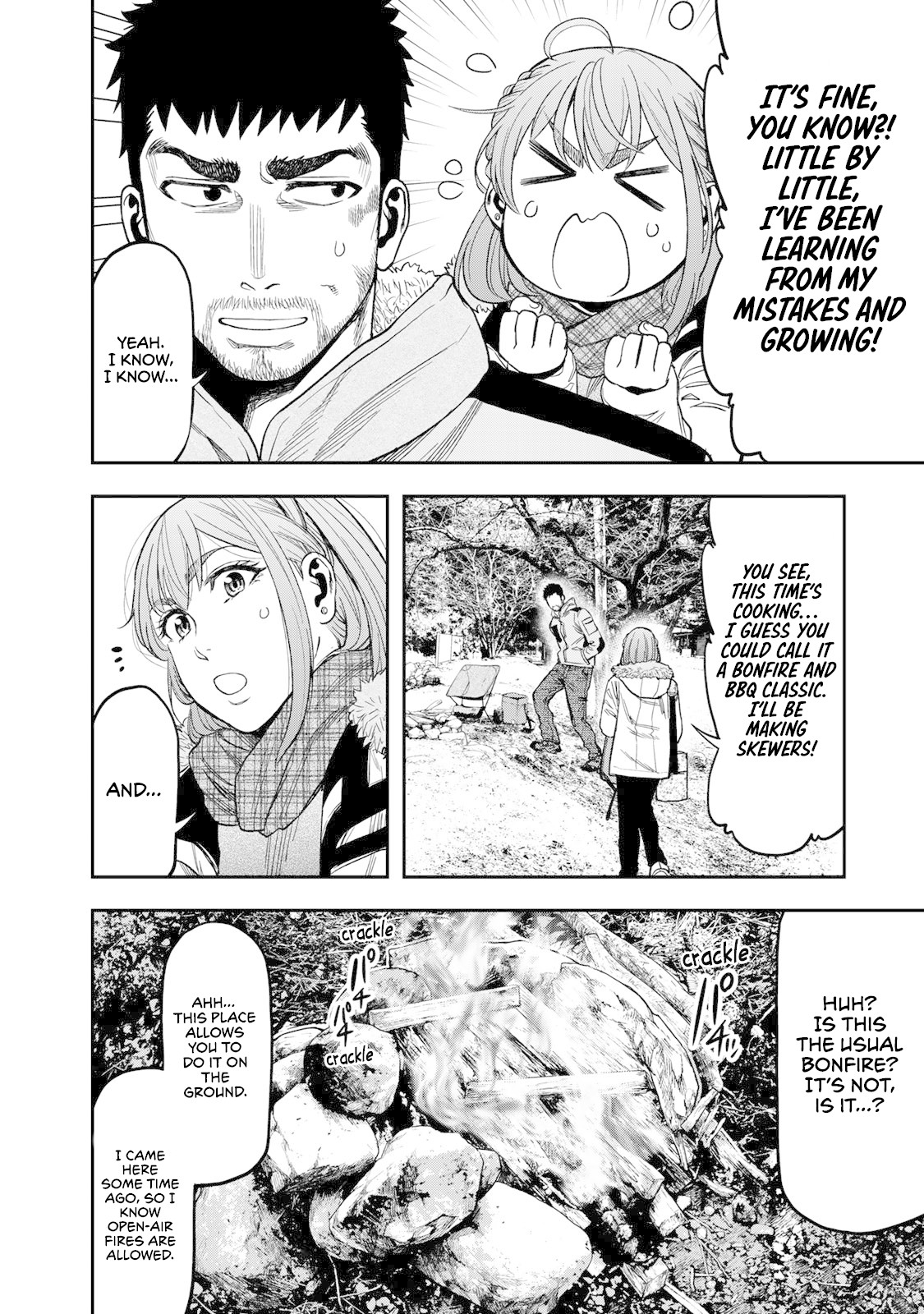 Futari Solo Camp Chapter 8 page 14 - Chapter 8: Minimum Impact Camping