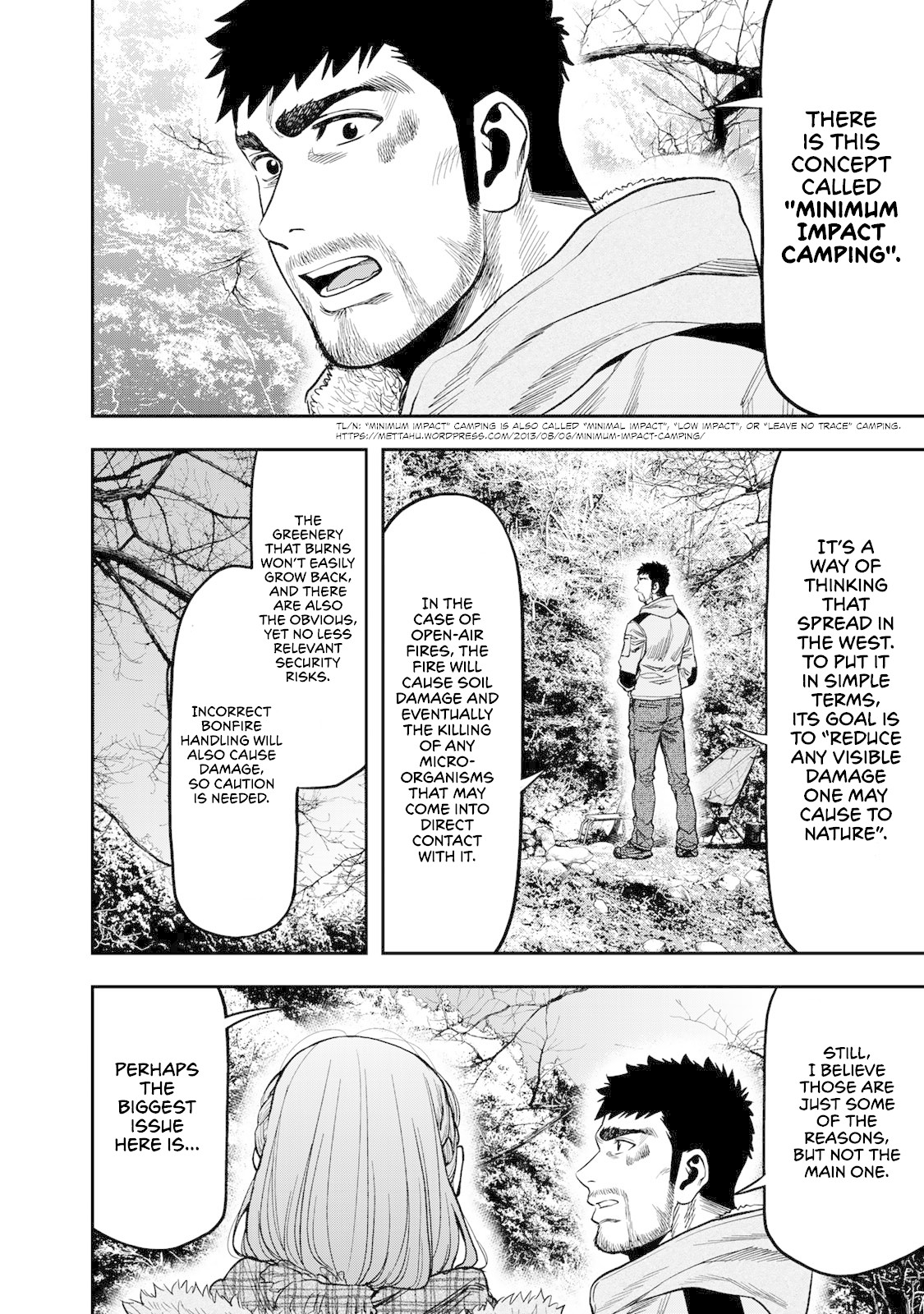 Futari Solo Camp Chapter 8 page 16 - Chapter 8: Minimum Impact Camping