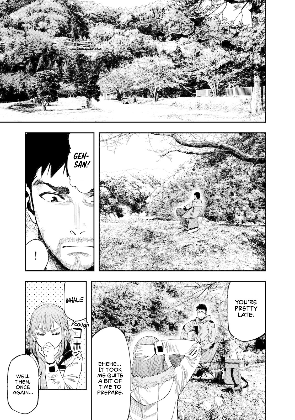 Futari Solo Camp Chapter 8 page 3 - Chapter 8: Minimum Impact Camping