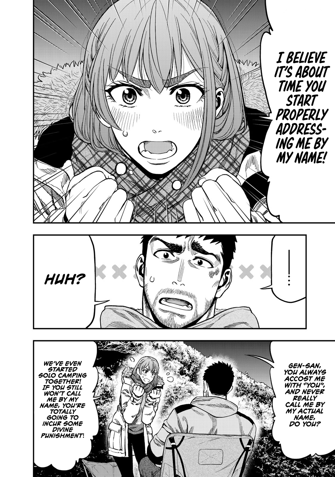 Futari Solo Camp Chapter 9 page 18 - Chapter 9: Skewer Festival