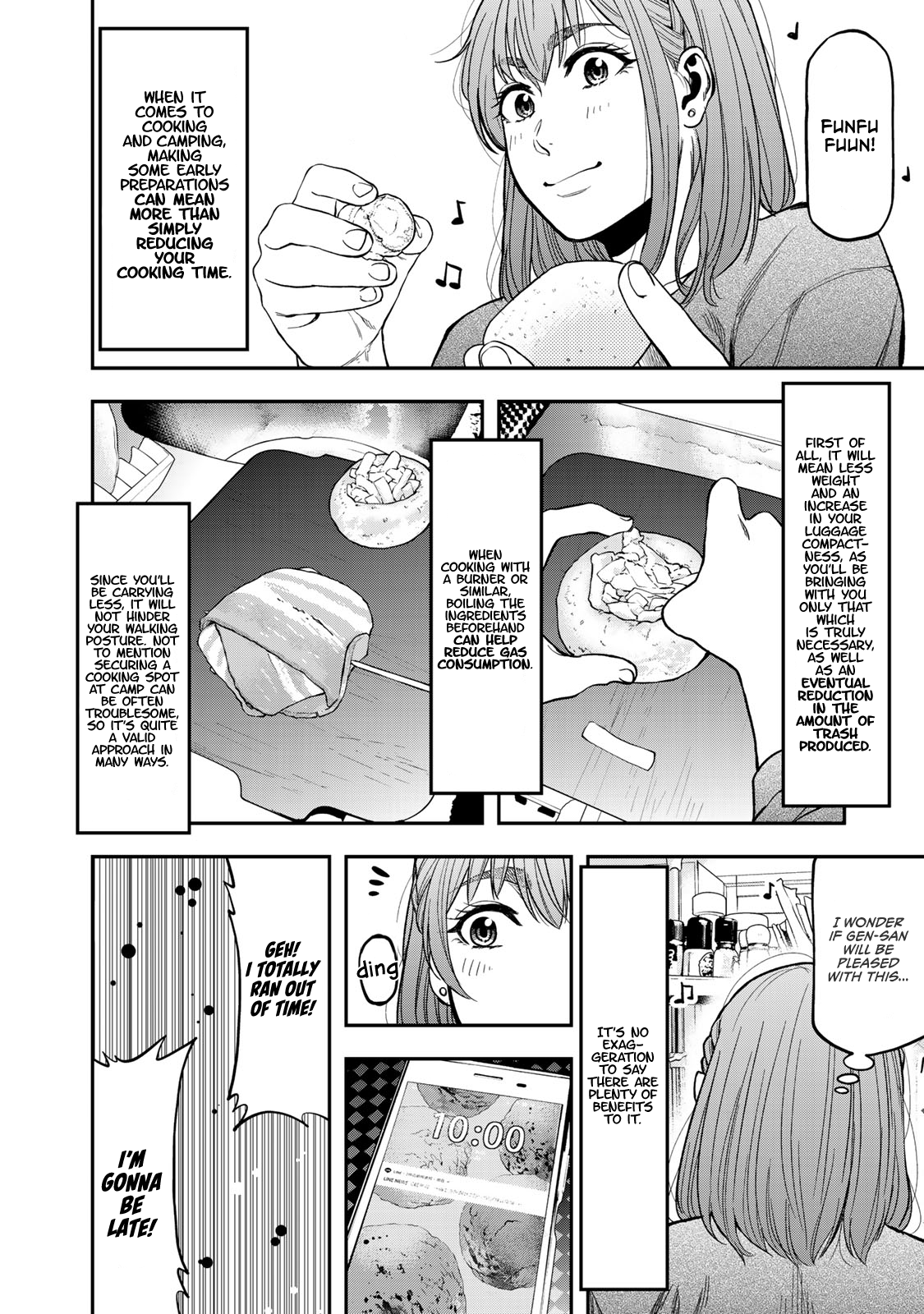 Futari Solo Camp Chapter 9 page 2 - Chapter 9: Skewer Festival