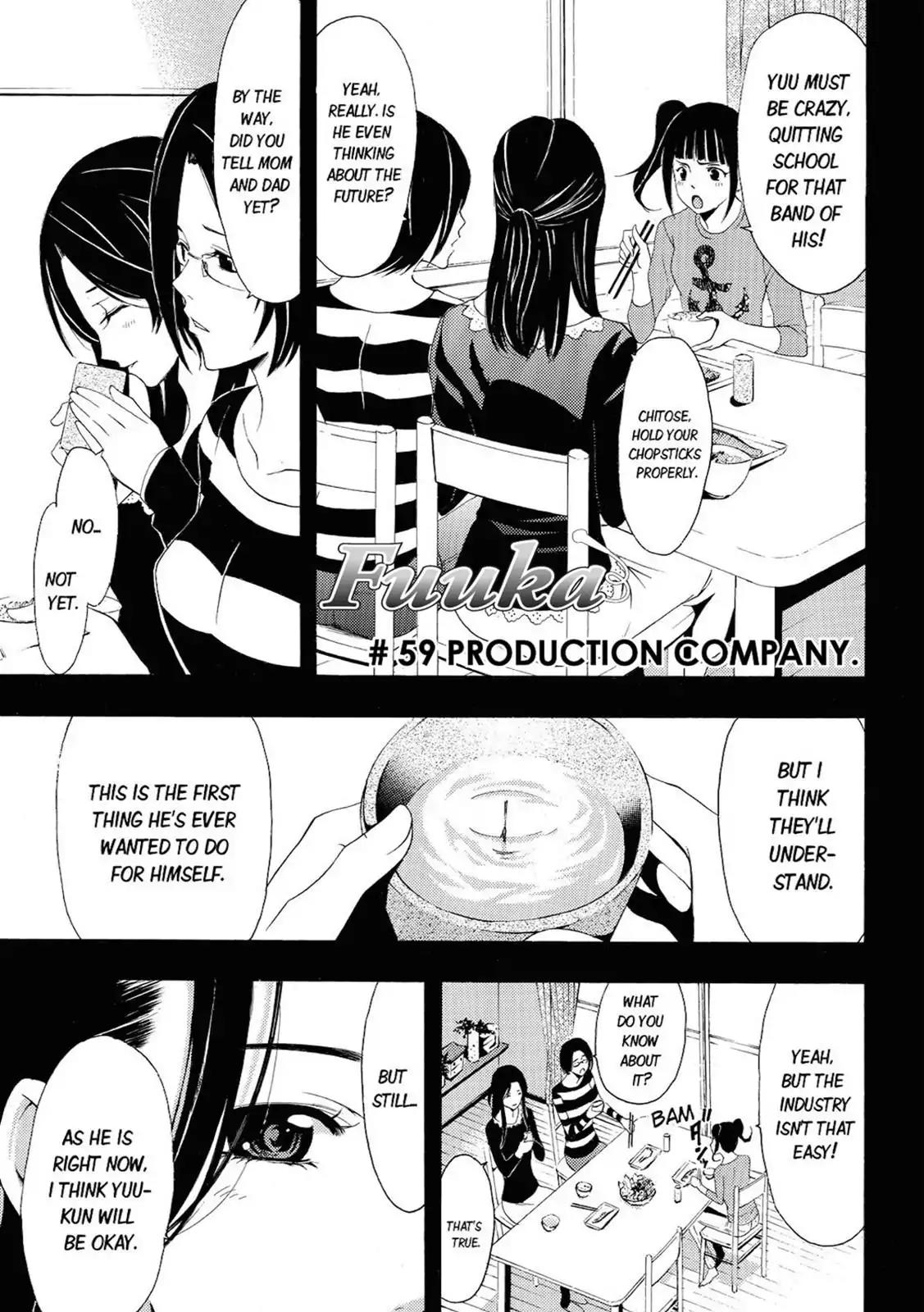 Fuuka Chapter 59 page 1 - Chapter 59: Production Company.