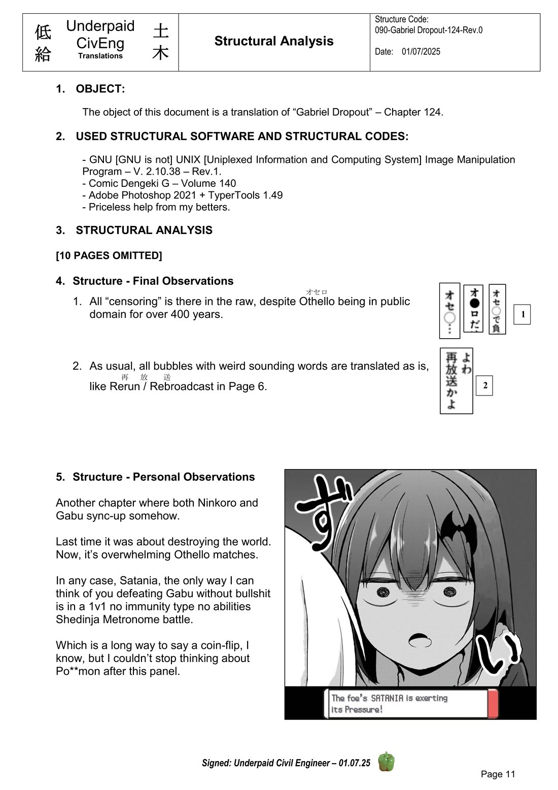 Gabriel Dropout Chapter 124 page 11 - Chapter 124