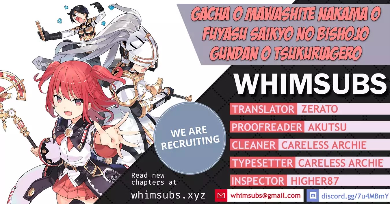 Gacha wo Mawashite Nakama wo Fuyasu: Saikyou no Bishoujo Gundan wo Tsukuriagero Chapter 3 page 1 - Chapter 3: Request & Rewards
