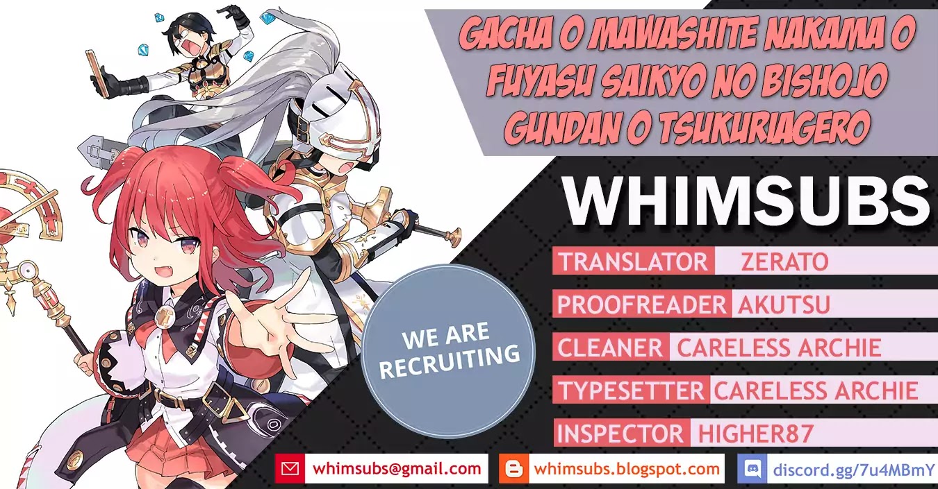 Gacha wo Mawashite Nakama wo Fuyasu: Saikyou no Bishoujo Gundan wo Tsukuriagero Chapter 4 page 1 - Chapter 4: Gacha Again