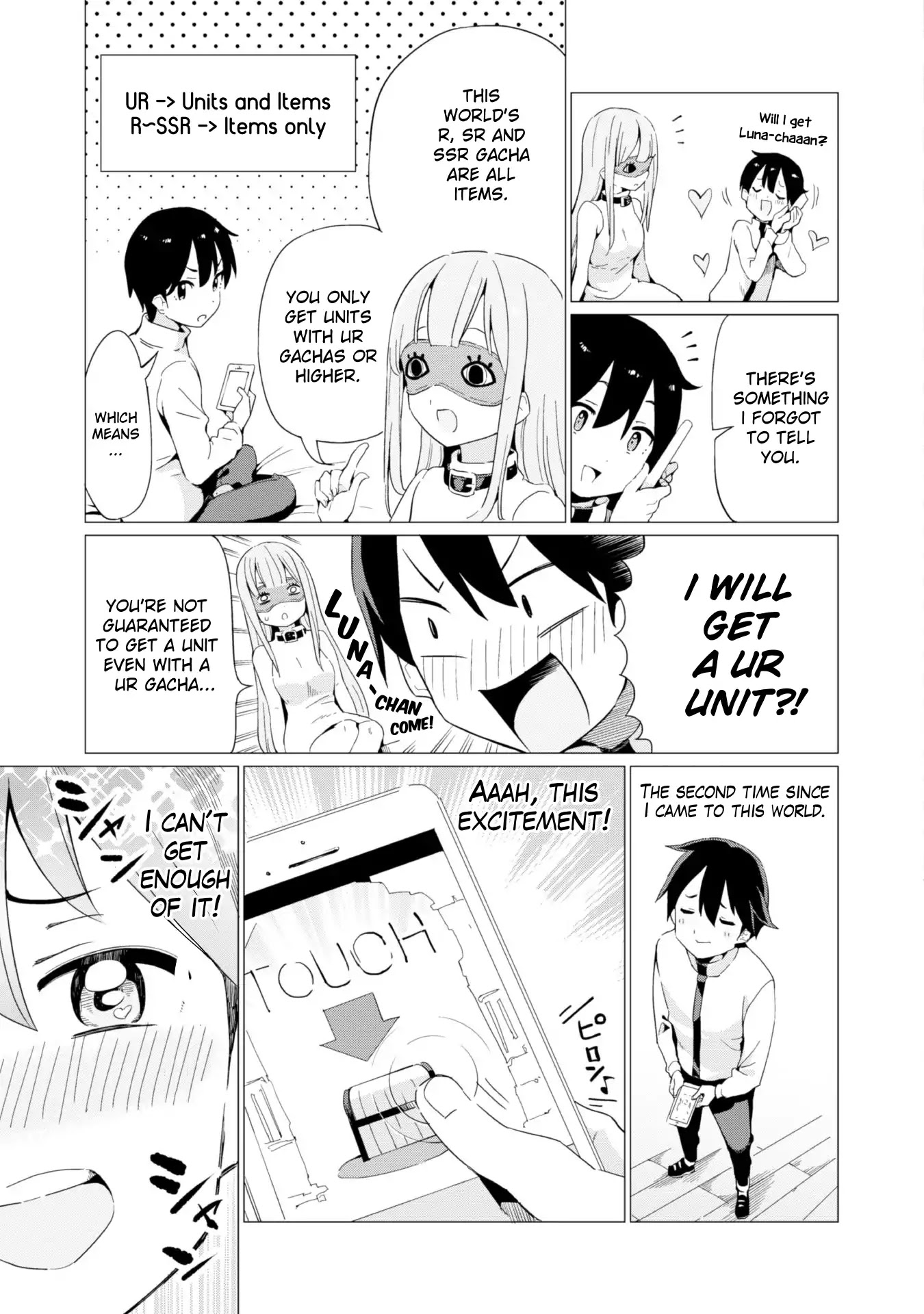 Gacha wo Mawashite Nakama wo Fuyasu: Saikyou no Bishoujo Gundan wo Tsukuriagero Chapter 4 page 5 - Chapter 4: Gacha Again