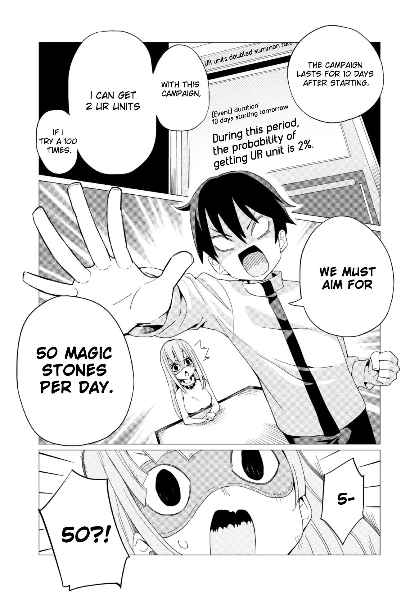 Gacha wo Mawashite Nakama wo Fuyasu: Saikyou no Bishoujo Gundan wo Tsukuriagero Chapter 5 page 14 - Chapter 5: Magic Stone's Hellish Marathon
