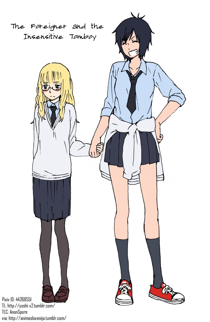 Gaijin-chan to Mushinkei Boyish-chan Chapter 0 page 1 - Chapter 0 : The Foreigner and the Insensitive Tomboy [Oneshot]