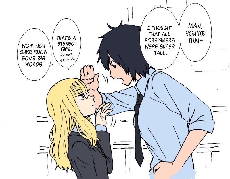 Gaijin-chan to Mushinkei Boyish-chan Chapter 0 page 2 - Chapter 0 : The Foreigner and the Insensitive Tomboy [Oneshot]