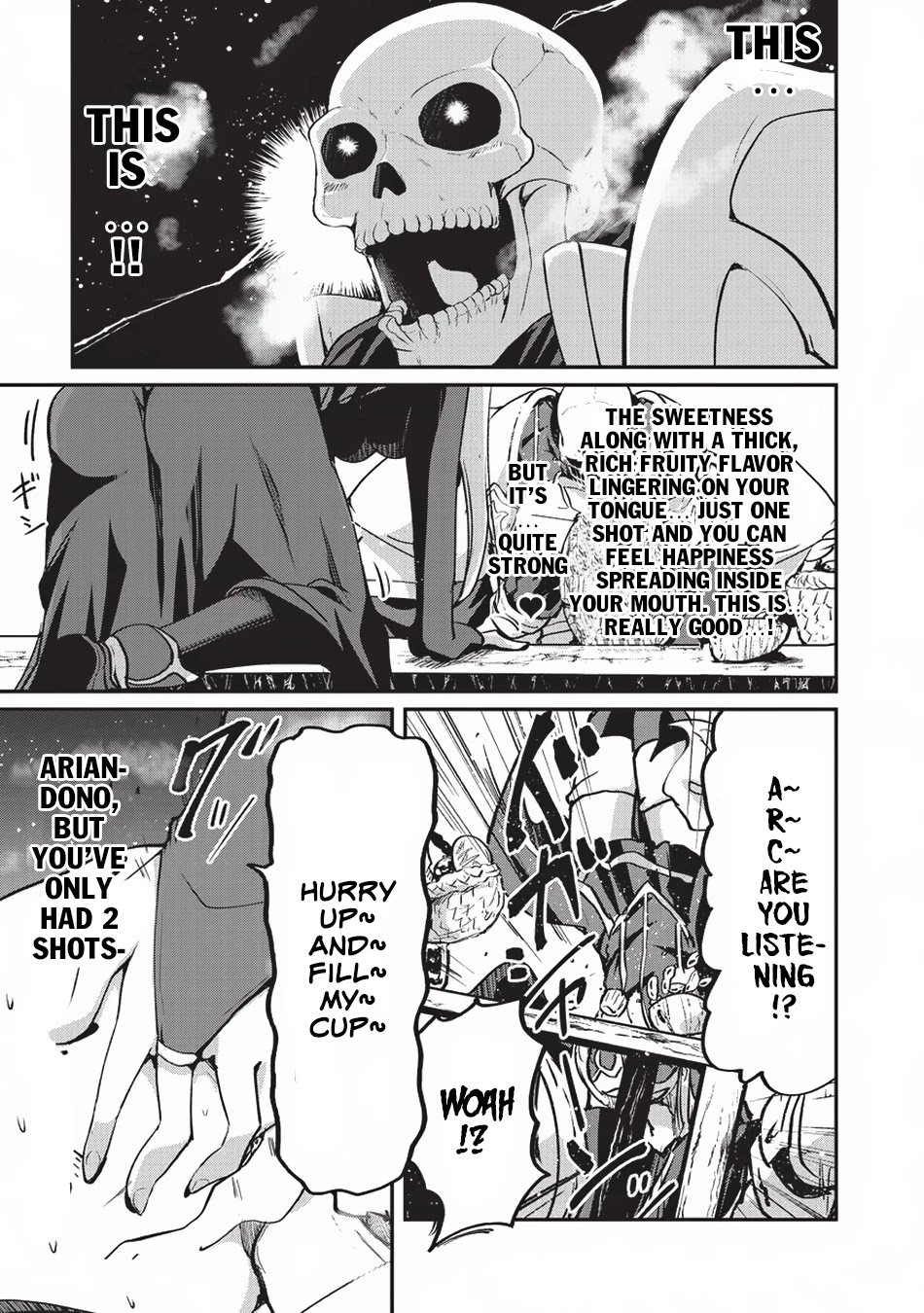 Gaikotsu Kishi-sama, Tadaima Isekai e Odekake-chuu Chapter 15 page 21 - Chapter 15: Arian Being Drunk