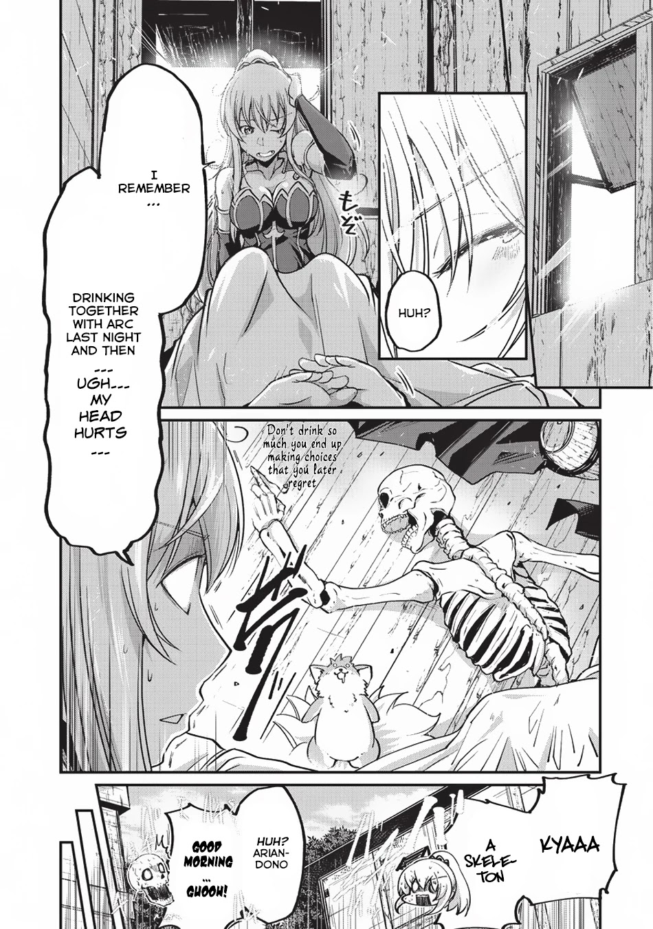 Gaikotsu Kishi-sama, Tadaima Isekai e Odekake-chuu Chapter 15 page 26 - Chapter 15: Arian Being Drunk