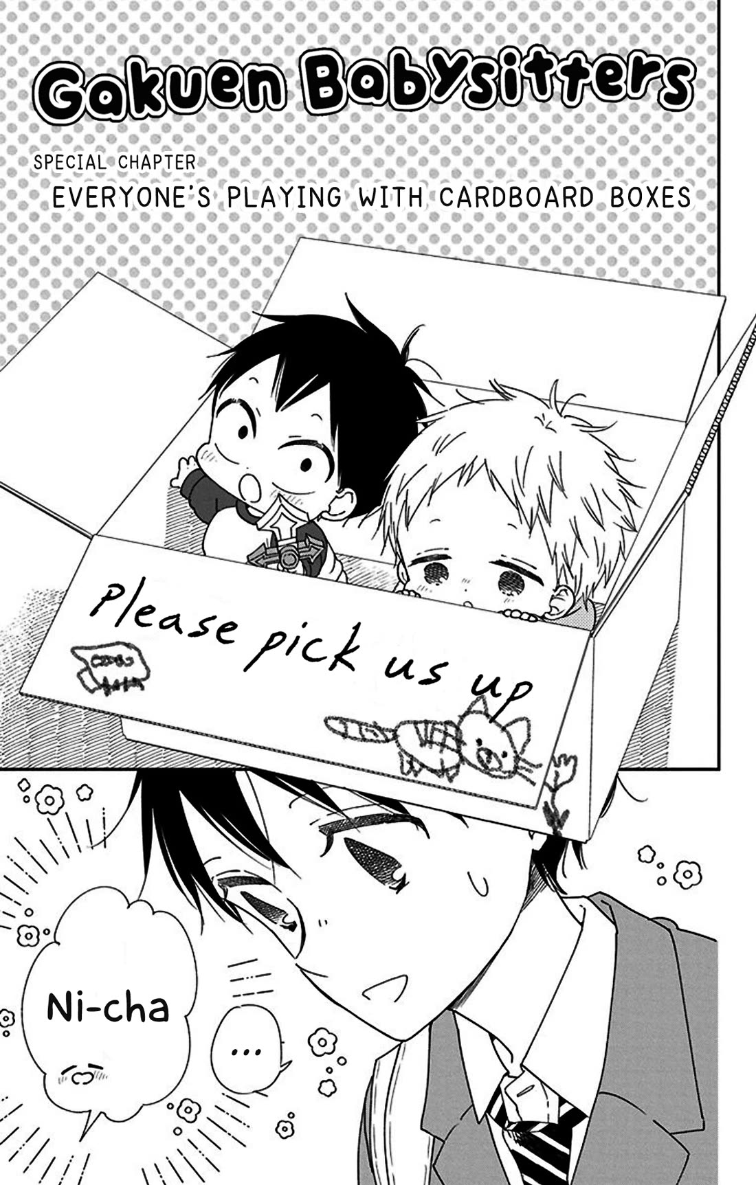 Gakuen Babysitters Chapter 117.5 page 1 - Chapter 117.5: Everyone's Playing With Cardboard Boxes