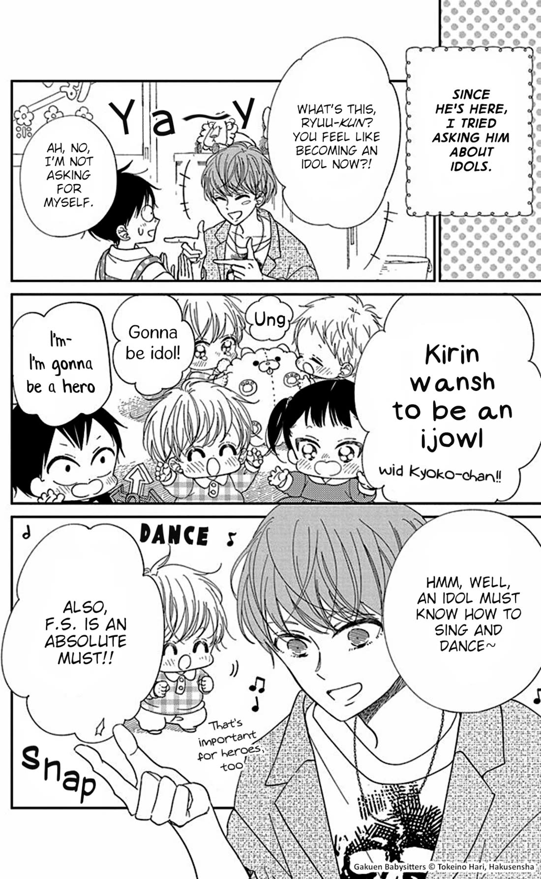 Gakuen Babysitters Chapter 118.5 page 4 - Chapter 118.5: Everyone’s An Idol