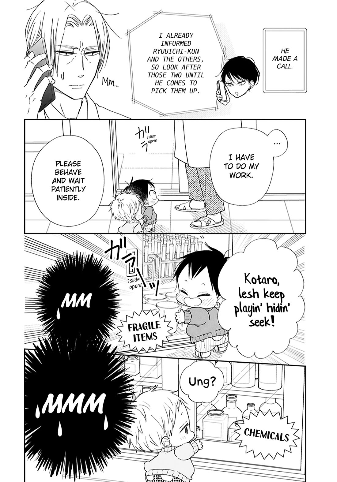 Gakuen Babysitters Chapter 123.5 page 4 - Chapter 123.5: Together with Mr. Hebihara