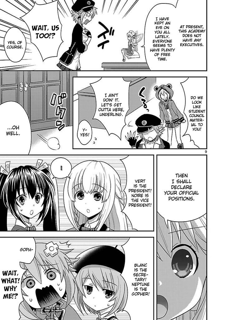 Gakuen Game Neptune - Katsudou Diary Chapter 1 page 9 - Chapter 1 : Activate! Game Executive Club