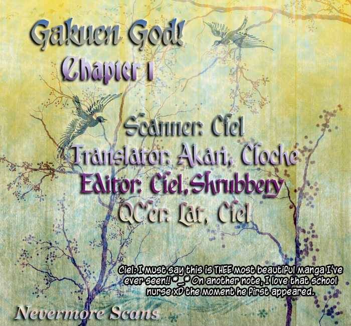 Gakuen God! Chapter 1 page 1 - Chapter 1: God Sings Atop a Tree