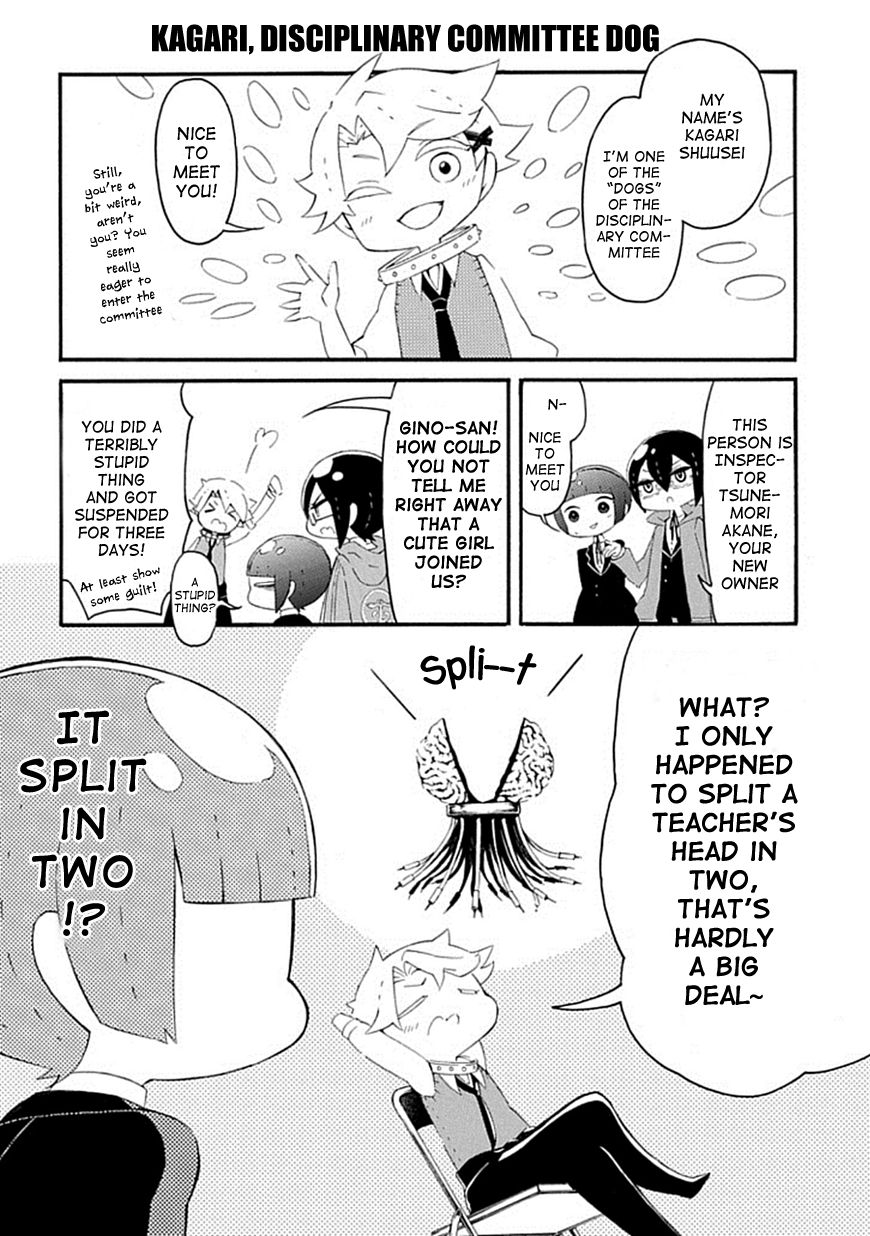 Gakuen Psycho-Pass Chapter 3 page 5 - Chapter 3 : Tsunemori Akane and the Disciplinary Committee Dog
