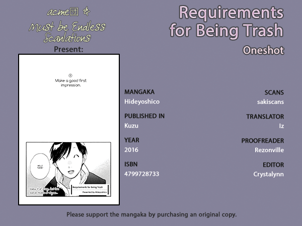 Gakuen Tengoku - Sore wa Koi desu Koizumi-kun Chapter 3 page 1 - Chapter 3: Requirements for Being Trash