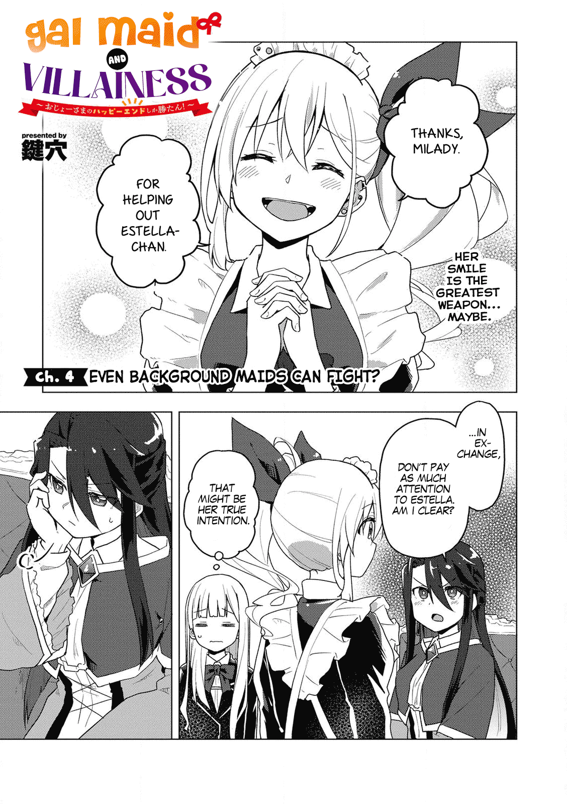 Gal Maid & Villainess: Only Milady's Happy End Will Win! Chapter 4 page 1 - Chapter 4: Even Background Maids Can Fight?