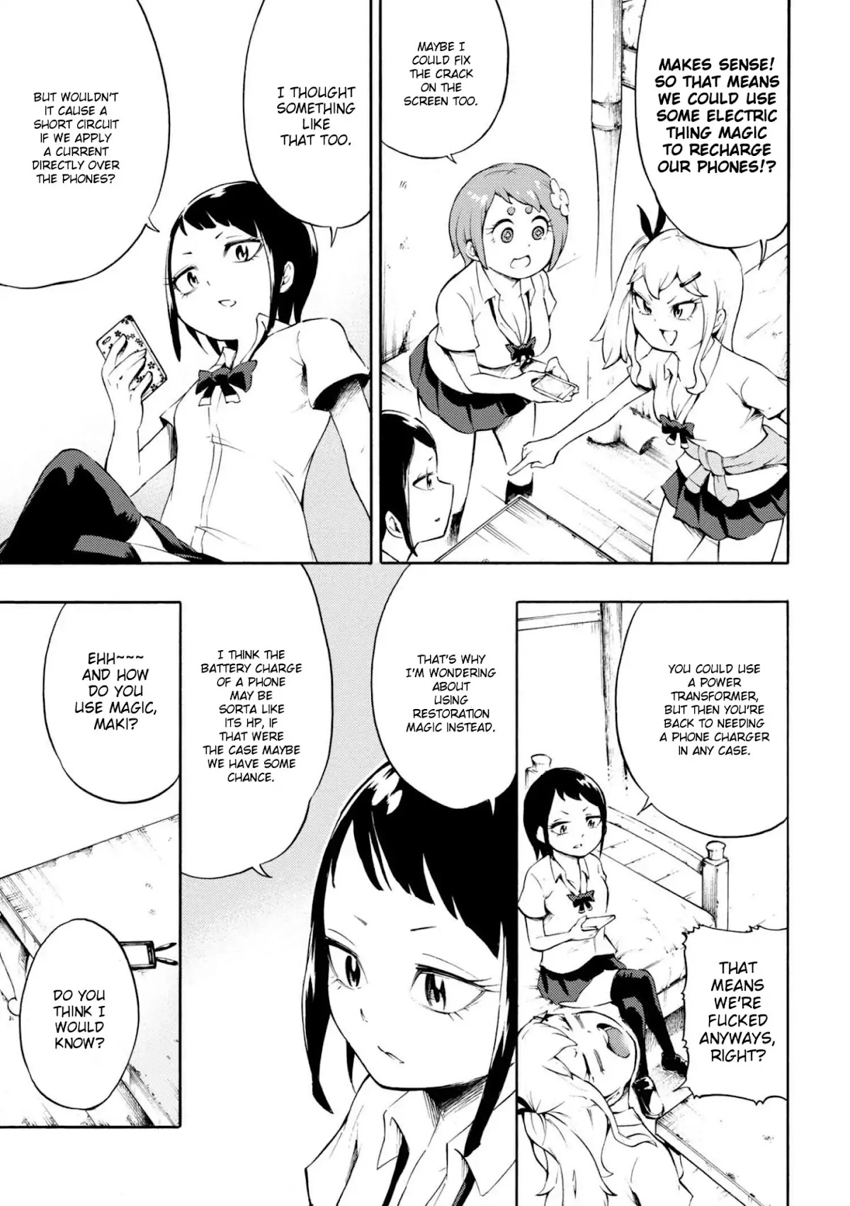 Gal Tensei - Isekai Seikatsu Maji Darui Chapter 6 page 3 - Chapter 6: Gyarus, Charge Their Phones
