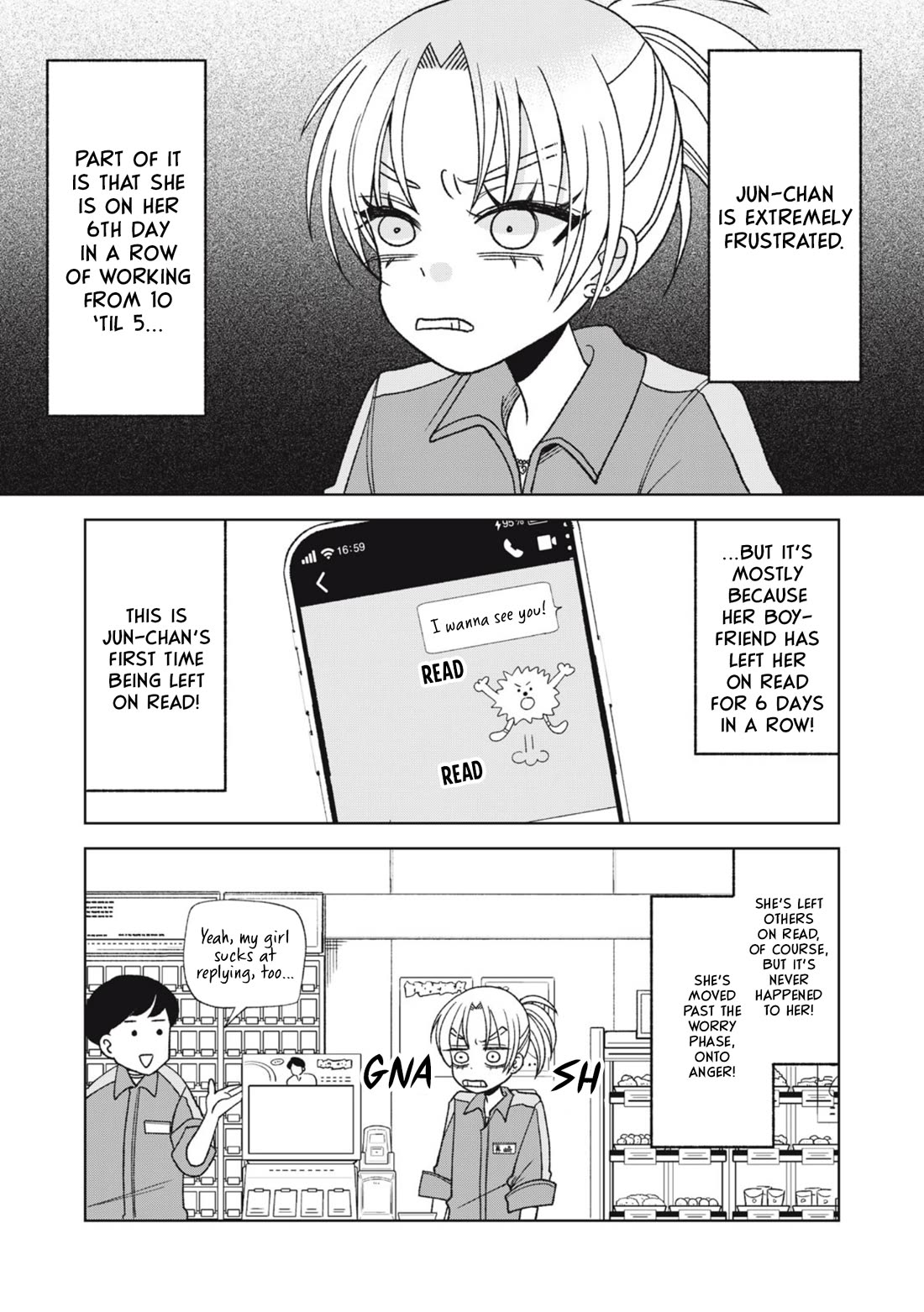 Gal & Tsuchinoko Chapter 25 page 1 - Chapter 25: Don't squish me, Nekota-kun!