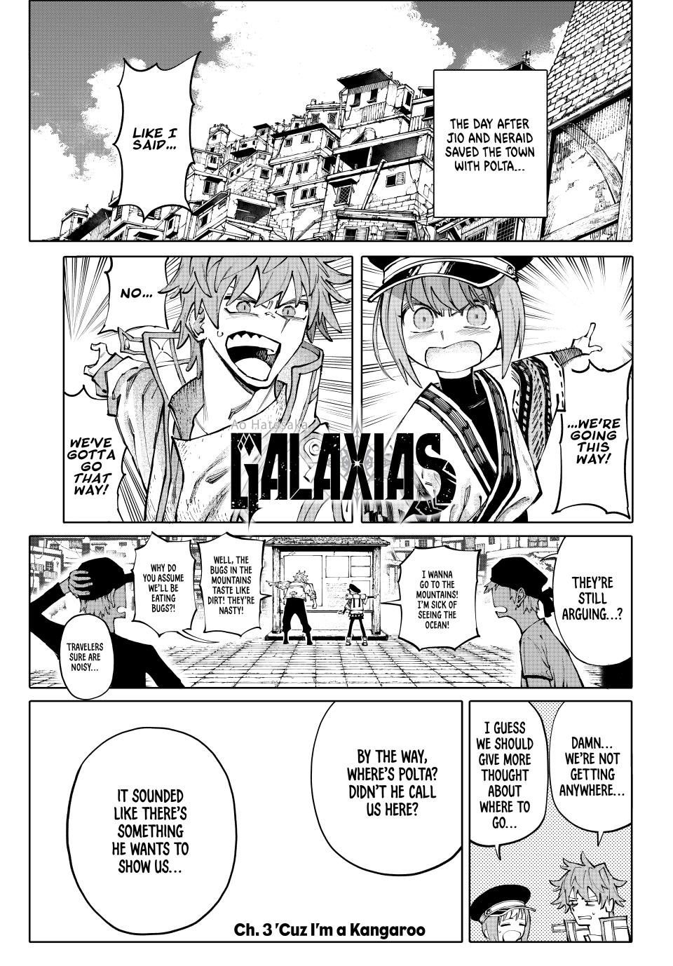GALAXIAS Chapter 3 page 1 - Chapter 3: 'Cuz I'm a Kangaroo