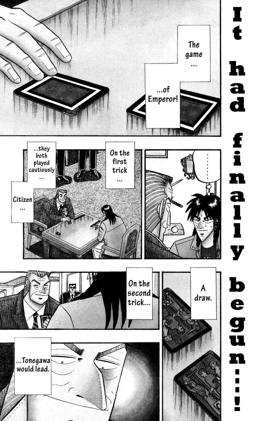 Gambling Apocalypse Kaiji - Kaiji Part 1 Chapter 100 page 1 - Chapter 100: Fires of War