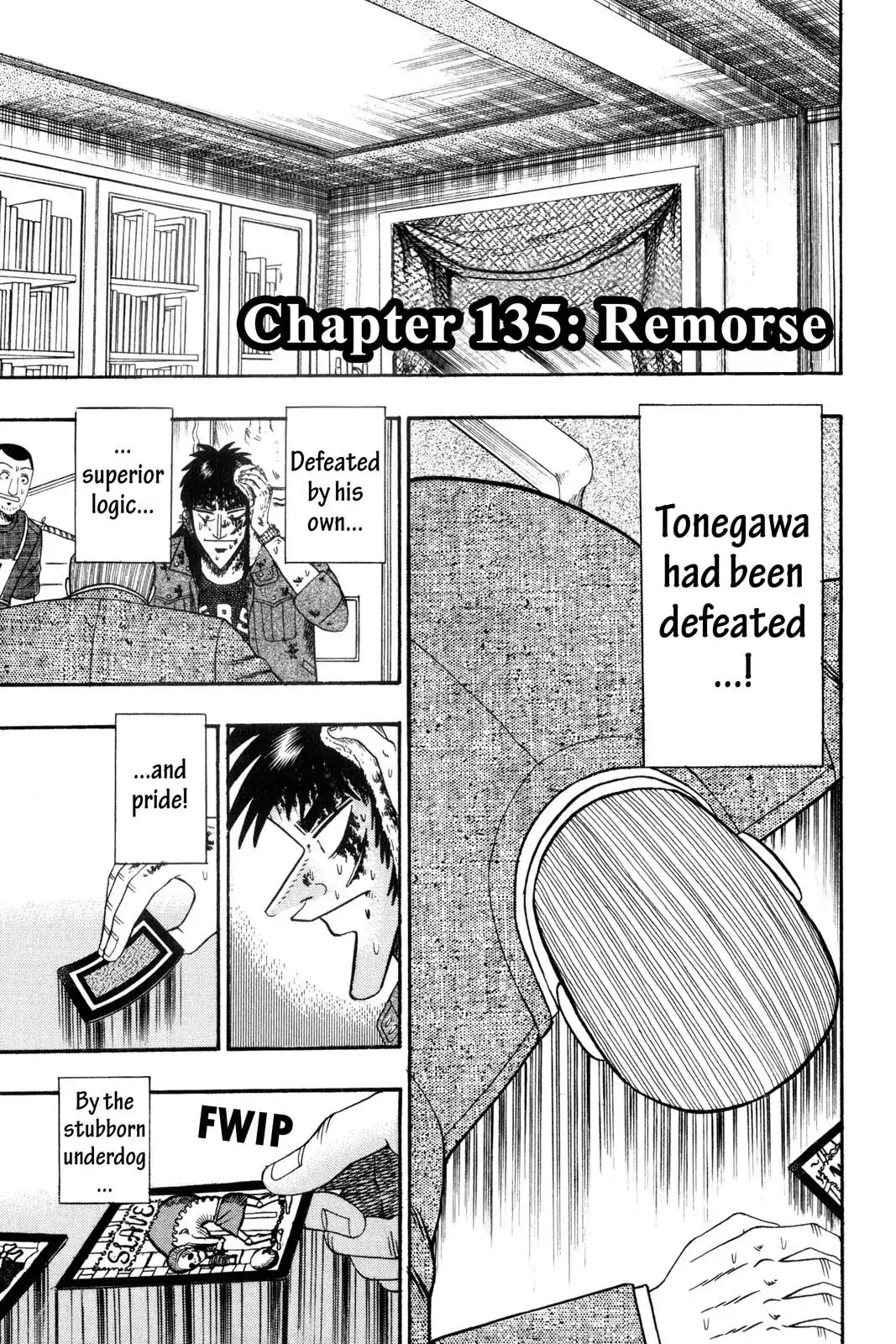 Gambling Apocalypse Kaiji - Kaiji Part 1 Chapter 135 page 1 - Chapter 135: Remorse