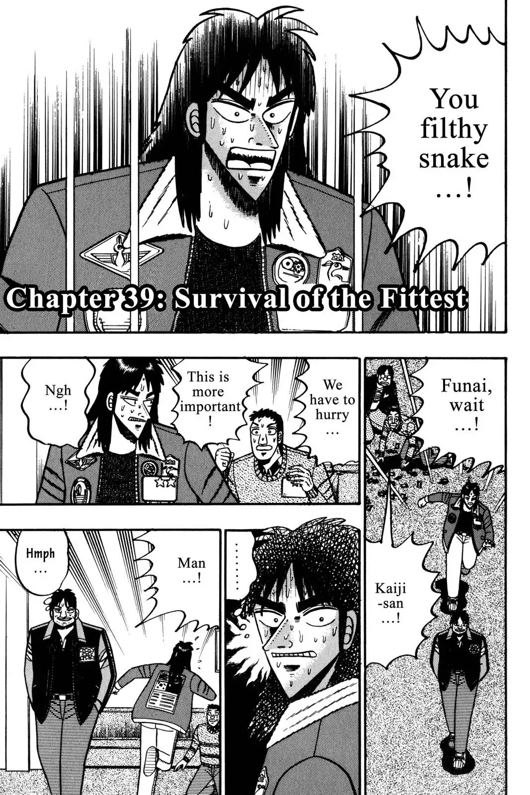 Gambling Apocalypse Kaiji - Kaiji Part 1 Chapter 39 page 1 - Chapter 39: Survival Of The Fittest