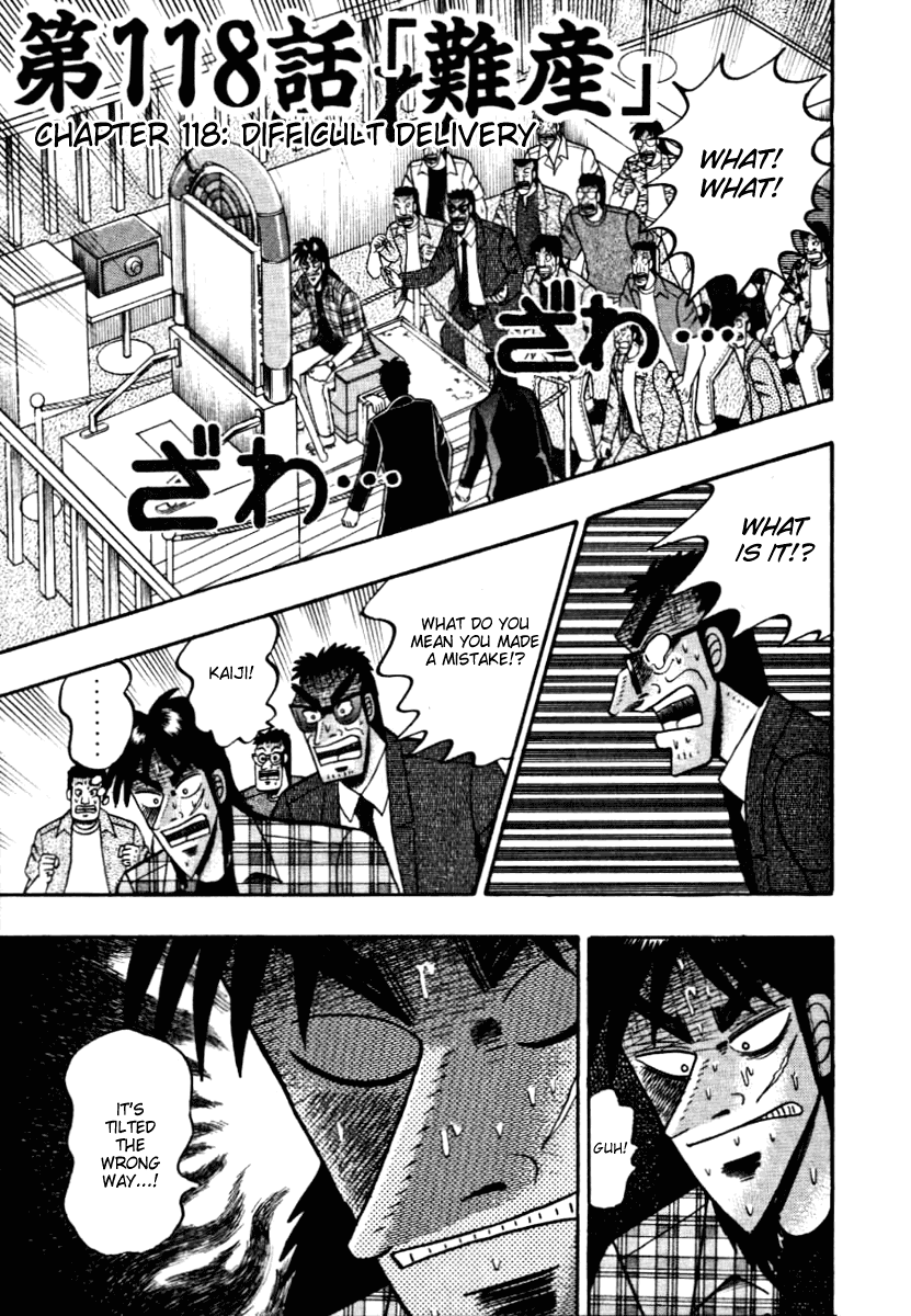 Gambling Heathen Kaiji - Kaiji Part 2 Chapter 118 page 1 - Chapter 118: Difficult Delivery