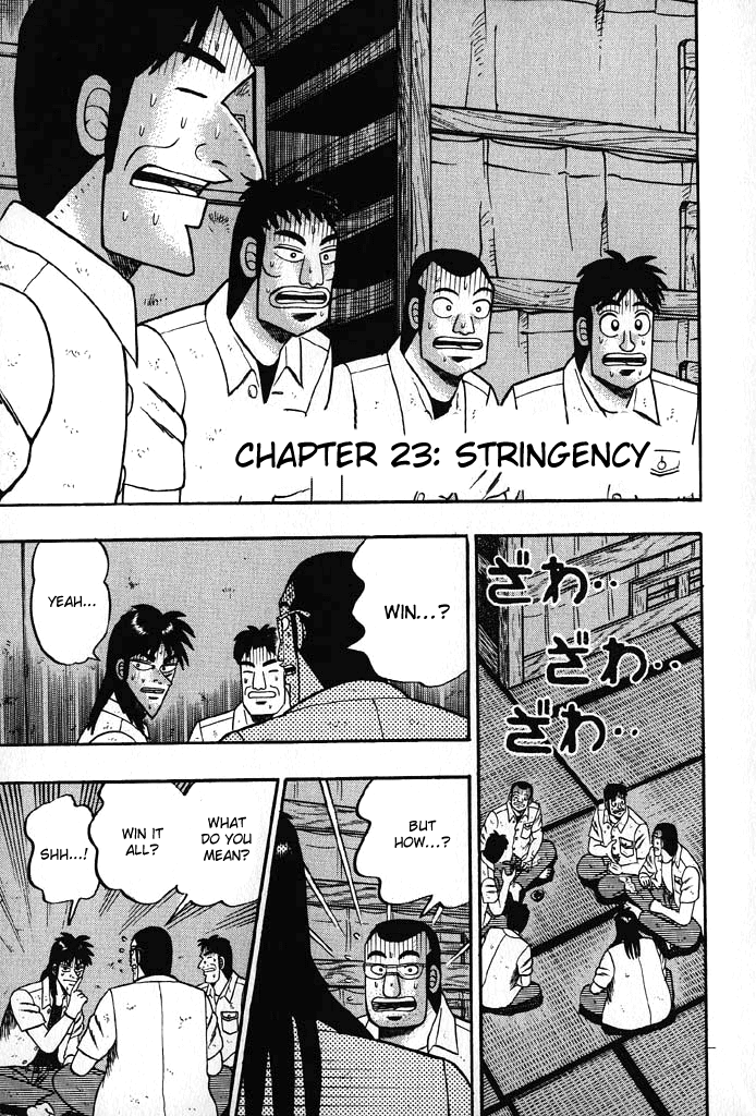 Gambling Heathen Kaiji - Kaiji Part 2 Chapter 23 page 1 - Chapter 23: Stringency
