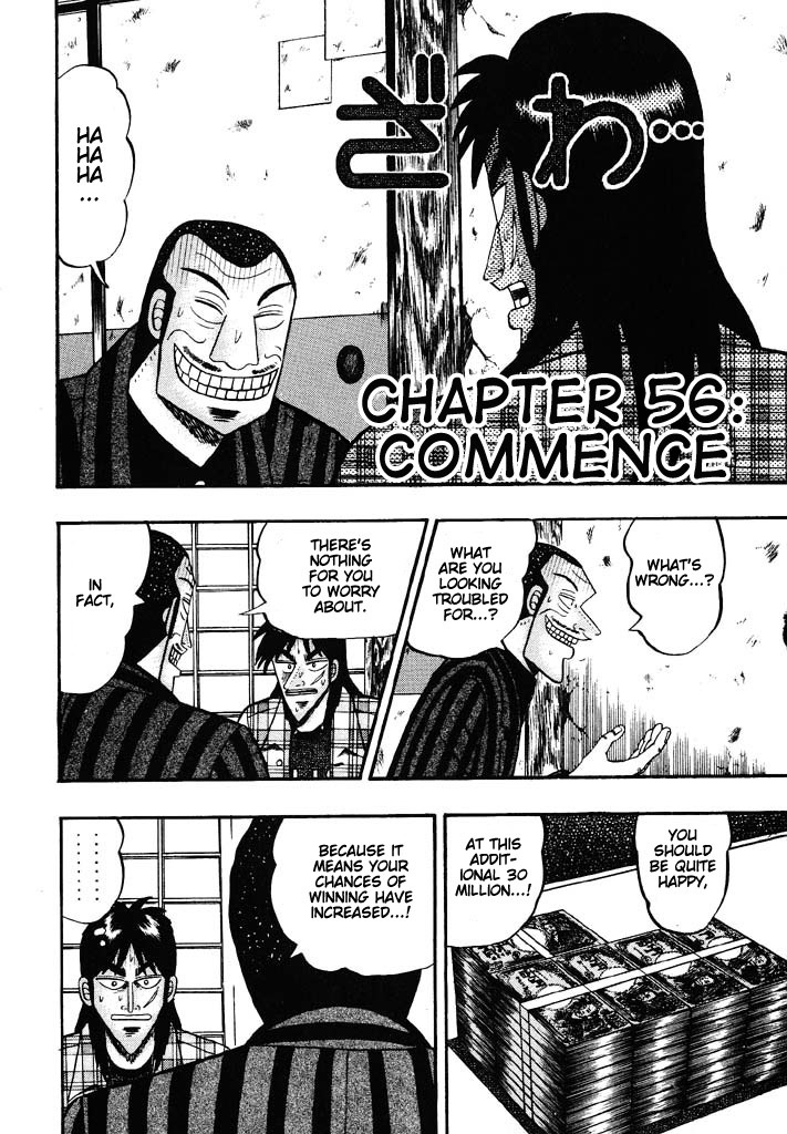Gambling Heathen Kaiji - Kaiji Part 2 Chapter 56 page 1 - Chapter 56: Commence