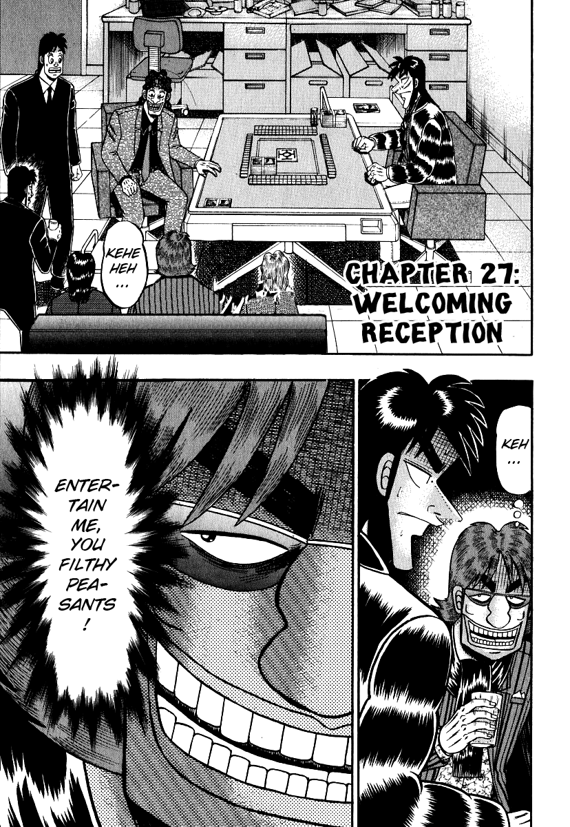 Gambling Outcast Kaiji - Kaiji Part 3 Chapter 27 page 1 - Chapter 27: Welcoming Reception