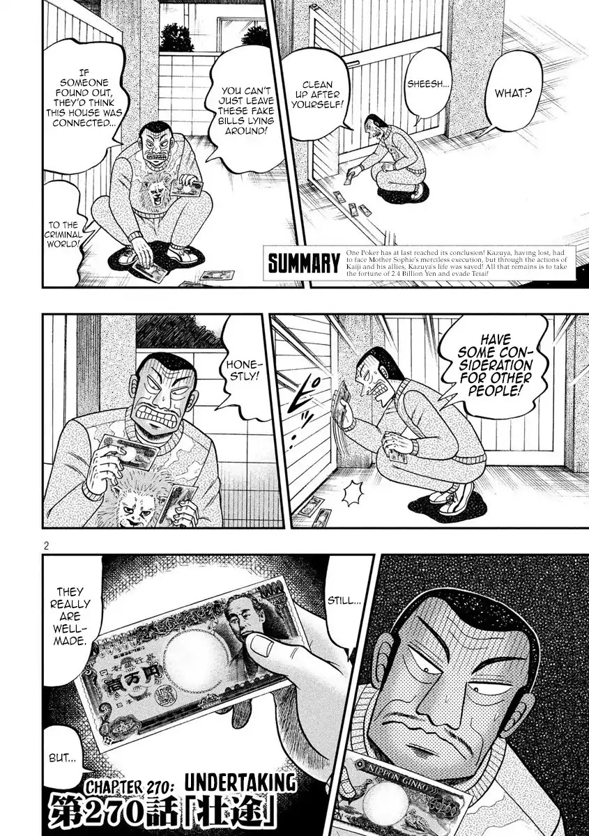 Gambling Outcast Kaiji: The 2.4 Billion Escape Arc - Kaiji Part 6 Chapter 270 page 2 - Chapter 270: Undertaking