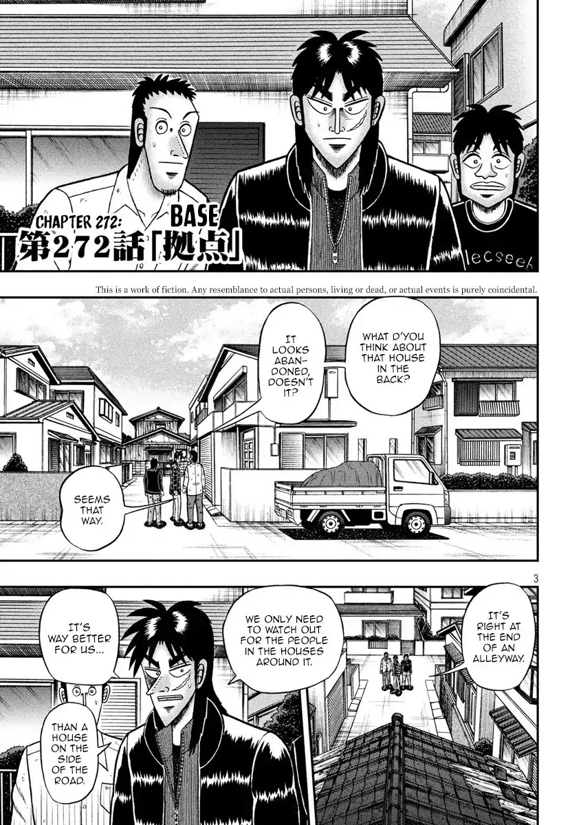 Gambling Outcast Kaiji: The 2.4 Billion Escape Arc - Kaiji Part 6 Chapter 272 page 3 - Chapter 272: Base
